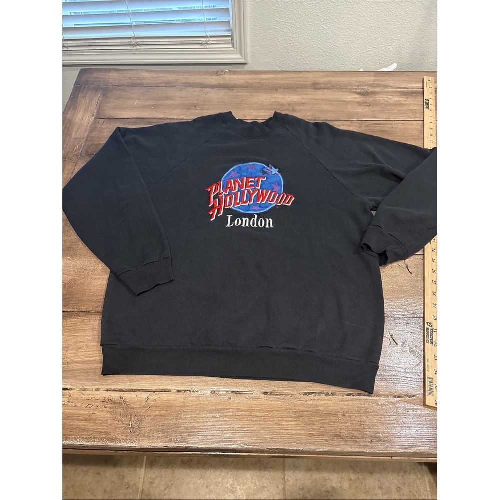 Vintage Planet Hollywood London Black Crewneck Sweatshirt Men's Wear M